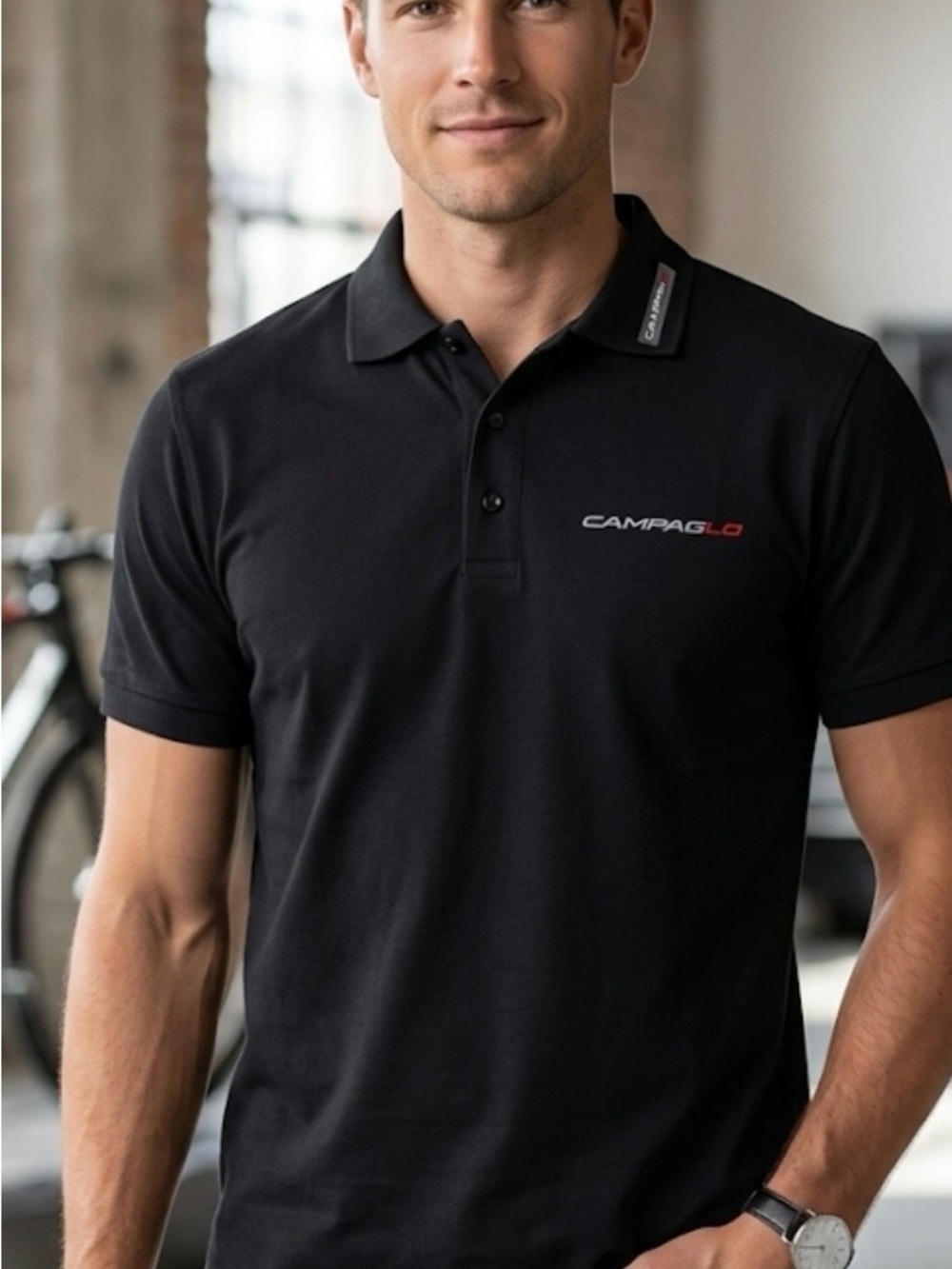 🔥 Campagnolo “Campy” Black Polo Shirt M